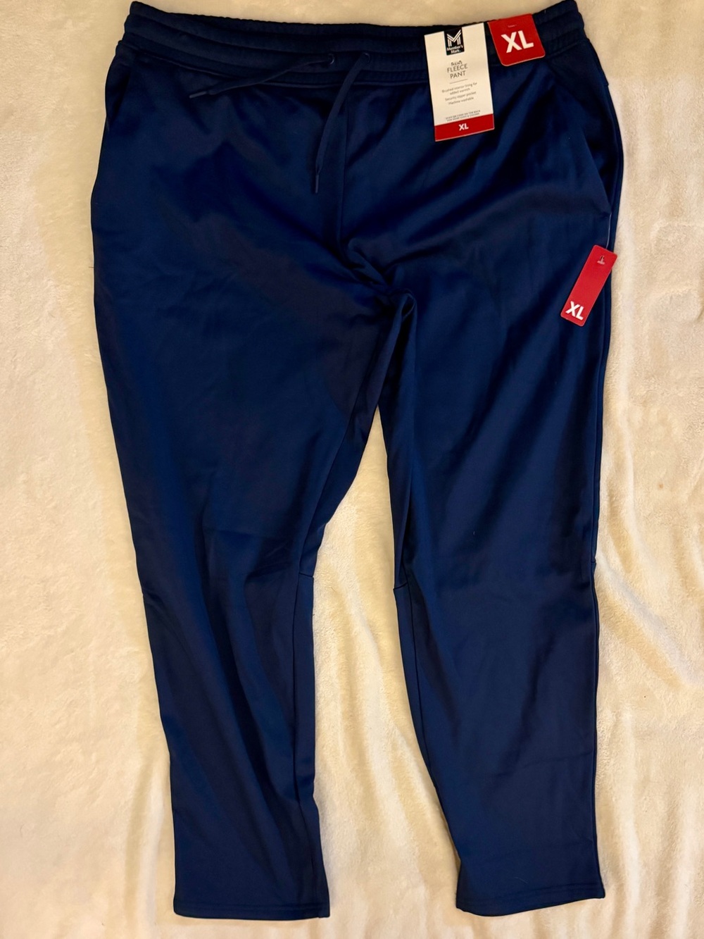 NEW Member's Mark Men's Fleece Pant Navy Blue Size XL